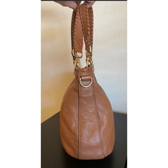 Michael Kors Brown Leather Braided Handle with Tassels Bag - Picture 5 of 16